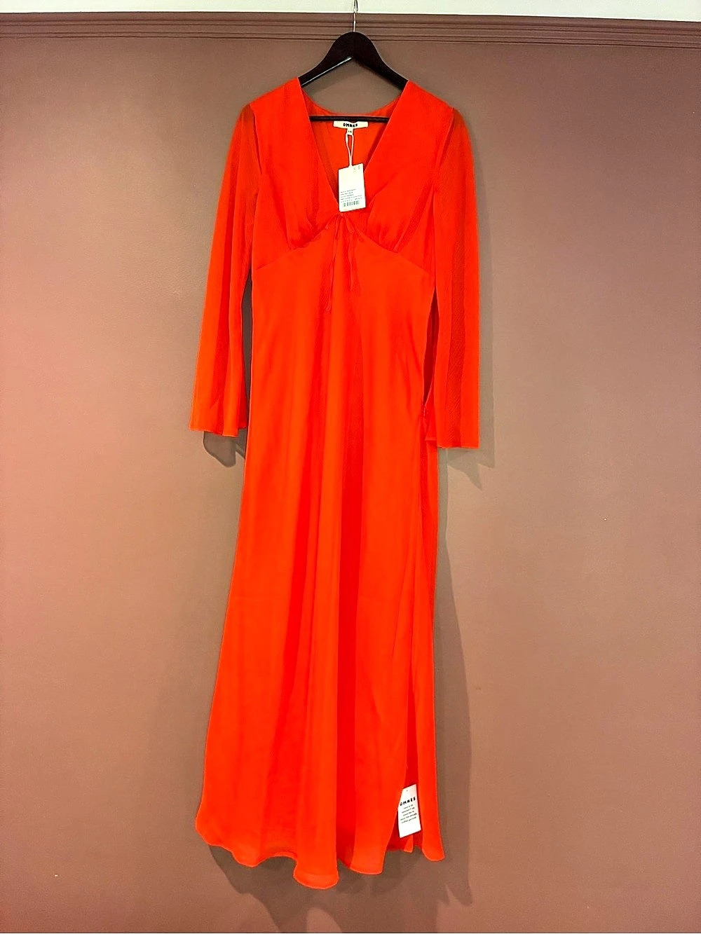 OMNES Maxi Dress in Orange Size 16 NWT